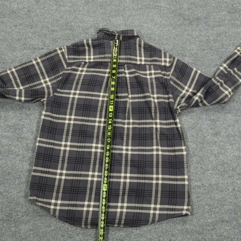 Woolrich‎ Shirt Mens Large Gray Plaid Flannel Long Sleeve Button Down Outdoor